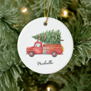 Personalisierter Feuerwehrmann Weihnachten Feuerwe Keramik Ornament
