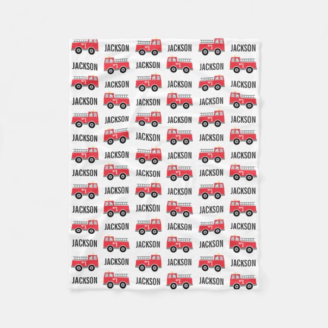PERSONALISIERTER Feuerzug Kids Blankon Fleecedecke (Vorderseite)