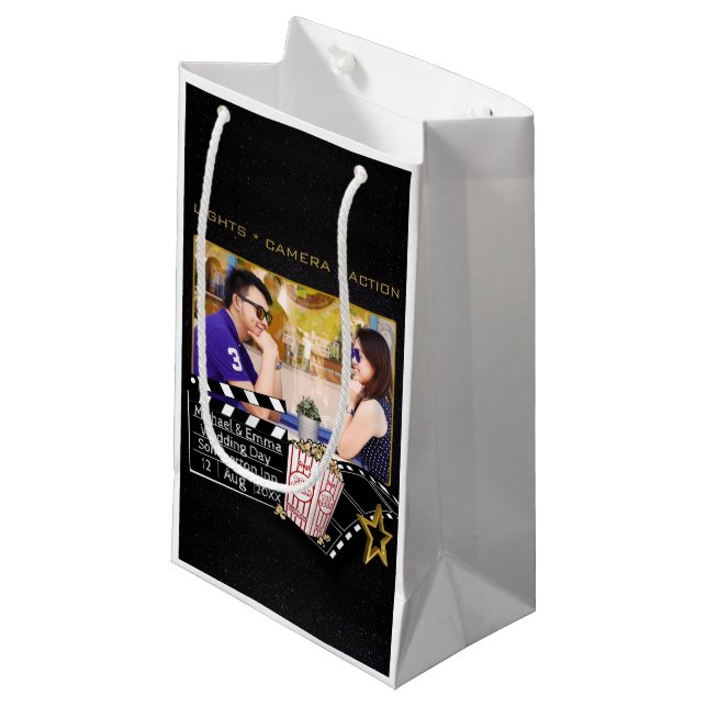 Personalisierter Film Star Frame Custom Foto Cinem Kleine Geschenktüte (Vorderseite Schrägansicht)