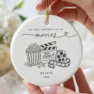 Personalisierter Filmfan-Weihnachtsschmuck Keramik Ornament