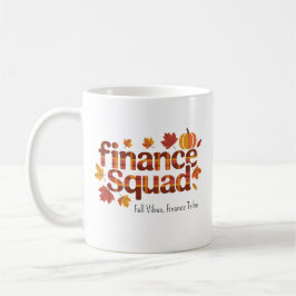 Personalisierter Finanzplatz - Herbsttypografie Kaffeetasse