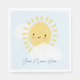 Personalisierter First Birthday Baby Shower Sunshi Serviette