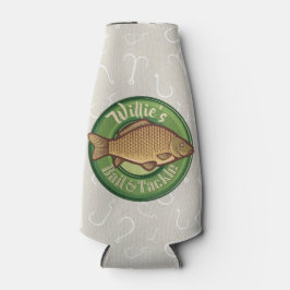 Personalisierter Fisch und Kackelladen Angelfänger Flaschenkühler