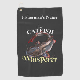 Personalisierter Fisch Whisperer Dark Fishing Hand Golfhandtuch