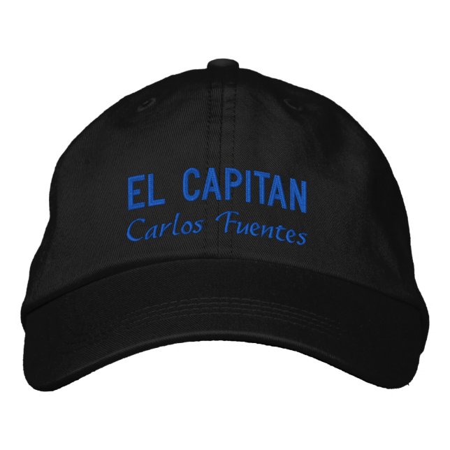 Personalisierter Fischfang in El Capitan Bestickte Baseballkappe (Vorderseite)