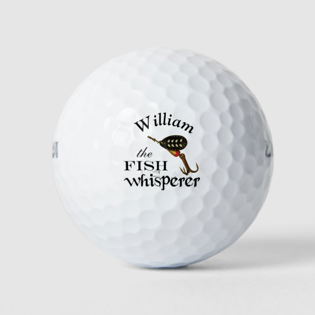 Personalisierter Fischflüster Golfball (Vorderseite)
