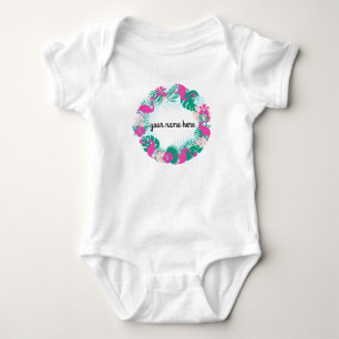 Personalisierter Flamingo Baby Bodysuit Strampler