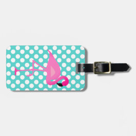 Personalisierter Flamingo-und Gepäckanhänger