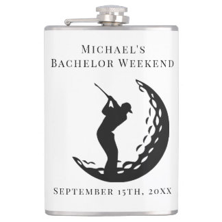 Personalisierter Flasche | Bachelor Golf Weekend Flachmann