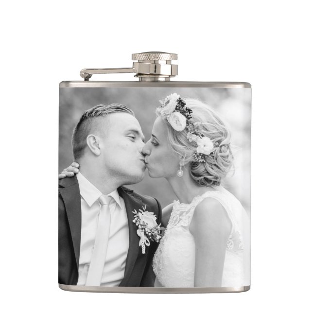 Personalisierter Flasche mit Foto Flachmann (Vorderseite)