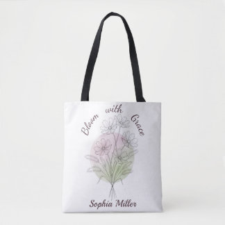 Personalisierter Floraler Cosmos Botanischer Benut Tasche