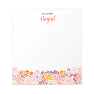 Personalisierter floraler Editor mit Individuelle  Notizblock