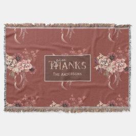 Personalisierter floraler Erntedank Decke