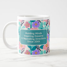 Personalisierter Florallehrer-Kaffeebecher