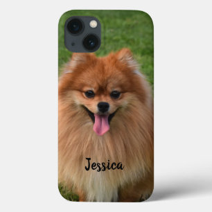 Personalisierter Fluffy Brown Spitz Welpenhund Case-Mate iPhone Hülle