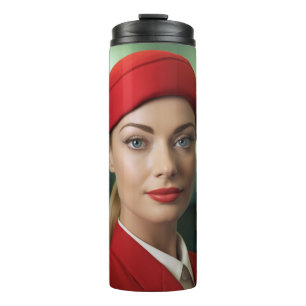 Personalisierter Flug Begleiter Kabine Crew Gesche Thermosbecher