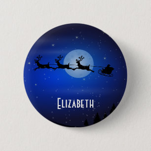 Personalisierter Flying Santa Button