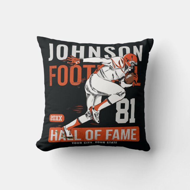 Personalisierter Football PLAYER Team NUMMER Sport Kissen (Vorderseite)