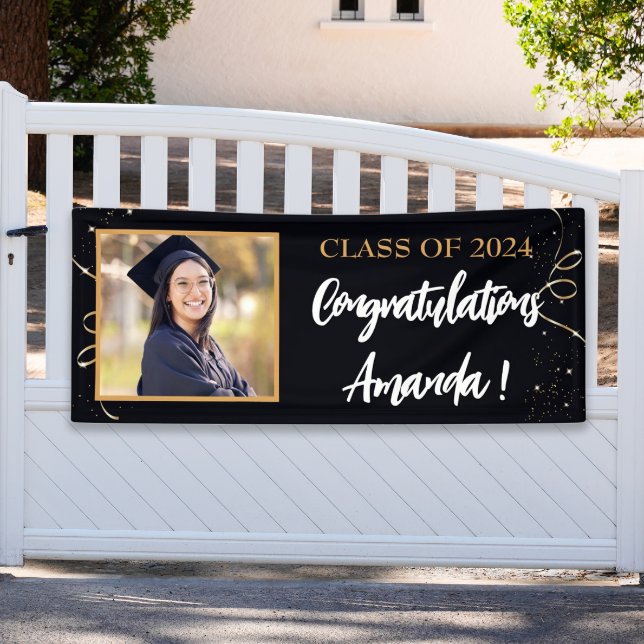 Personalisierter Foto Abschluss Banner (Personalized Graduation  Announcement Yard Banner)