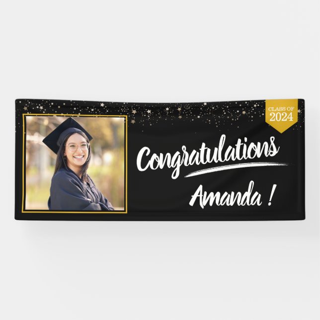 Personalisierter Foto Abschluss Banner (Horizontal)