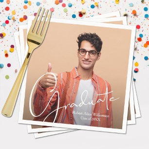 Personalisierter Foto Abschluss Serviette