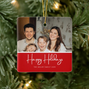 Personalisierter Foto-Autoanhänger Keramikornament