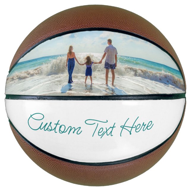 Personalisierter Foto-Basketball und eigener Text Basketball (Vorderseite)