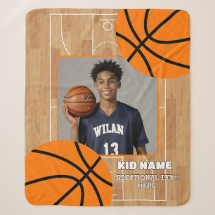 Personalisierter Foto-Basketballspieler-Name Sherpadecke