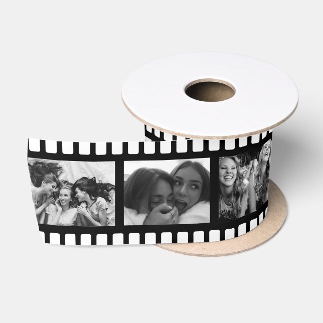 Personalisierter Foto Film Rolle Satinband (Spule)