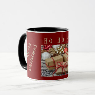 Personalisierter Foto-Frohe Weihnachten & Freude K Tasse