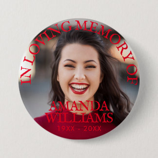Personalisierter Foto-Gedenktext Button