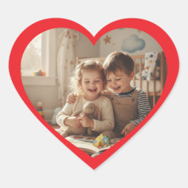 Personalisierter Foto-Liebes-Andenken-Aufkleber  Herz-Aufkleber