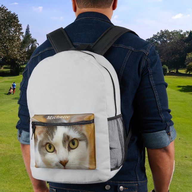 Personalisierter Foto mit benutzerdefiniertem Name Bedruckter Rucksack (Von Creator hochgeladen)