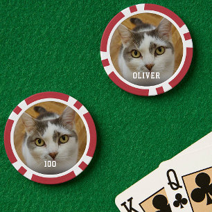 Personalisierter Foto mit benutzerdefiniertem Name Pokerchips