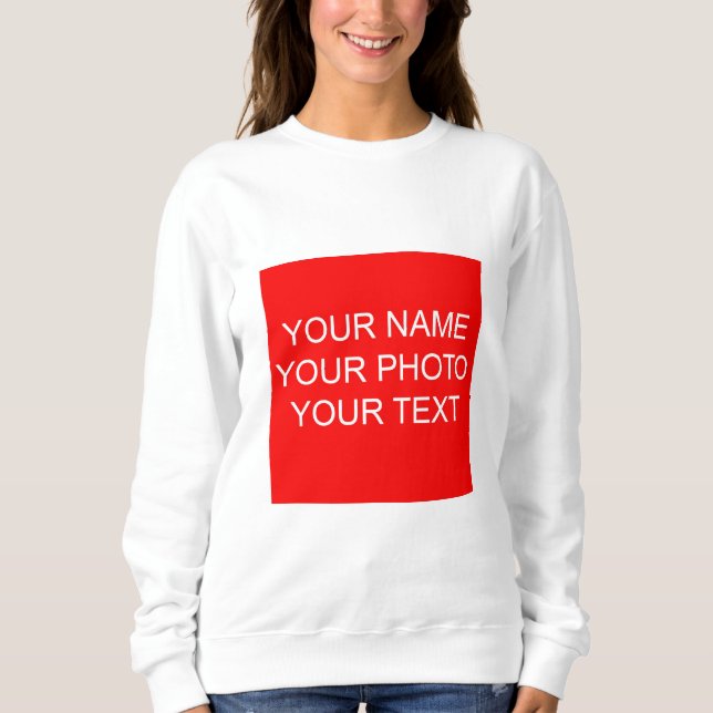 Personalisierter Foto mit benutzerdefiniertem Name Sweatshirt (Vorderseite)