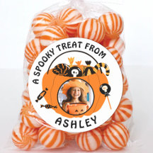 Personalisierter Foto-Name Halloween-Süßigkeiten-L