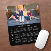 Personalisierter Foto-Name-Schwarz-2027-Kalender