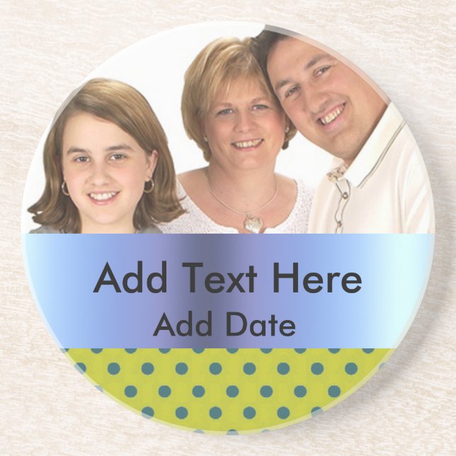 Personalisierter Foto-Sandstein-Untersetzer Untersetzer (Vorne)