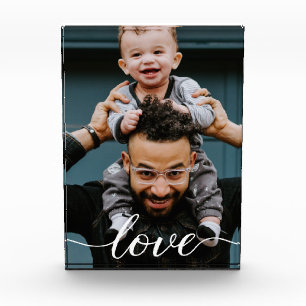 Personalisierter Foto-Skriptblock "Liebe" für Vate Fotoblock