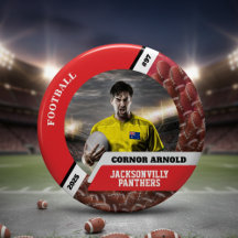 Personalisierter Foto-Sportsknopf/-Pin Fußballknop