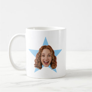 Personalisierter Foto-Star, individuelles Gesicht, Kaffeetasse