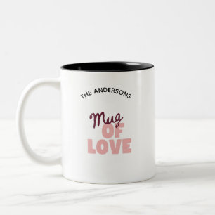 Personalisierter Foto- und Textkaffee Zweifarbige Tasse