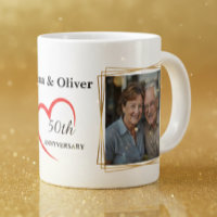 Personalisierter Fotobecher zum 50. Hochzeitstag