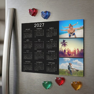 Personalisierter Fotocollage 2027 Kalender Magnet