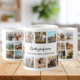 Personalisierter Fotocollage-Becher mit individuel Kaffeetasse
