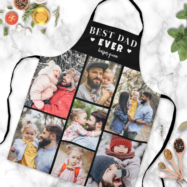 Personalisierter FotoCollage Bester Vater Schürze (Personalized Photo Collage Best Dad Apron )