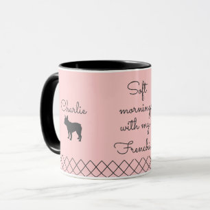 Personalisierter Französischer Bulldogge Pastellro Tasse
