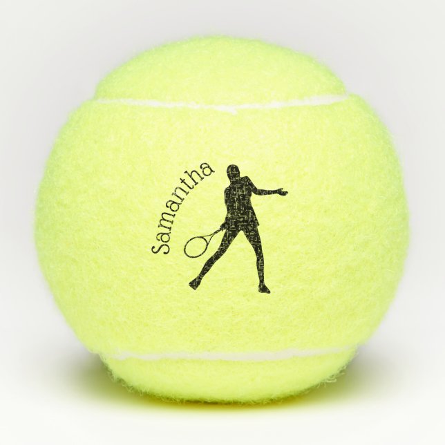 Personalisierter FrauenTennisball Tennisbälle (Vorderseite)