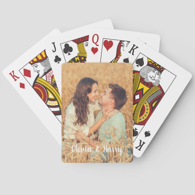 Personalisierter Freund Gift Foto Spielkarten (Rückseite)