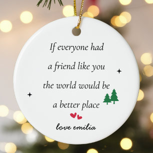 Personalisierter Freundschaftsname Bester Freund  Keramik Ornament